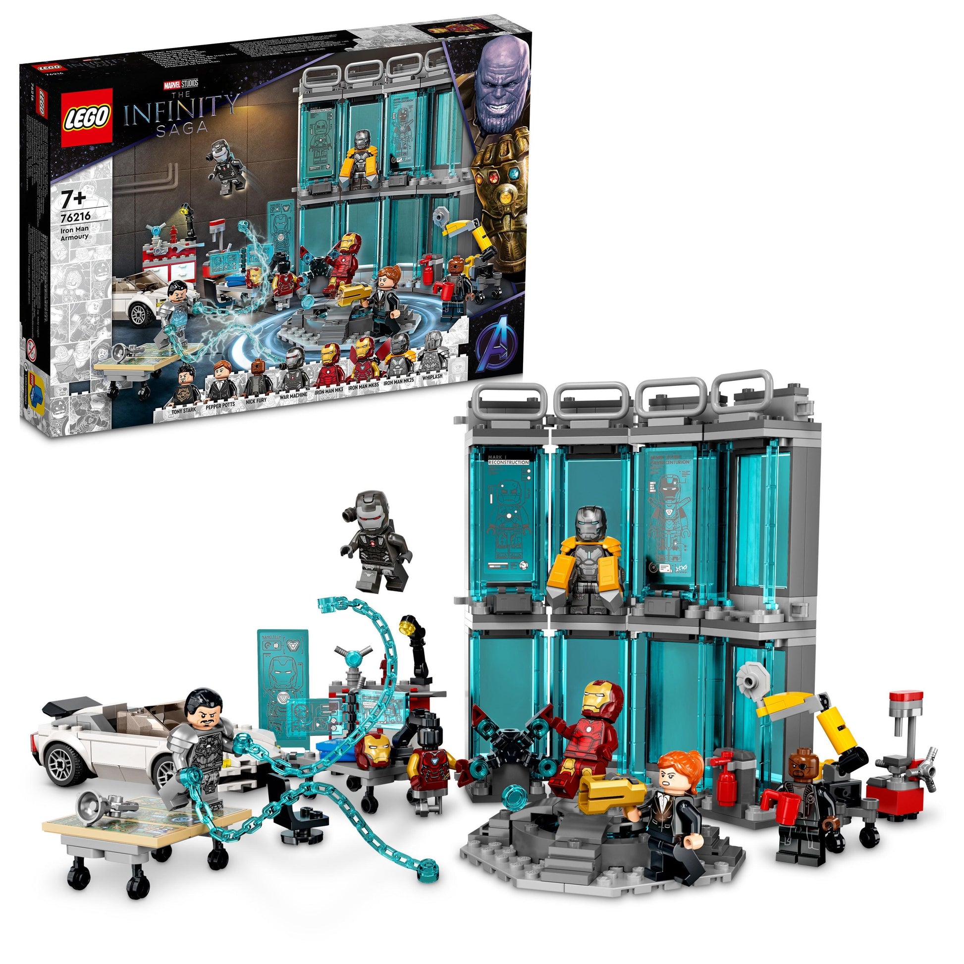 LEGO Iron Man Wapenkamer 76216 Superheroes LEGO SUPERHEROES @ 2TTOYS | Official LEGO shop😊🥰 LEGO €. 75.98