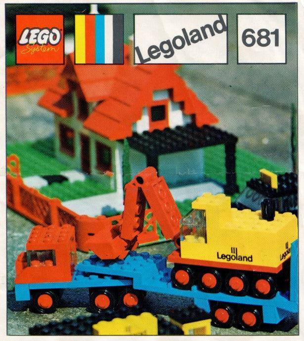 LEGO Low loader with 4 wheel excavator 681 LEGOLAND LEGO LEGOLAND @ 2TTOYS LEGO €. 16.49