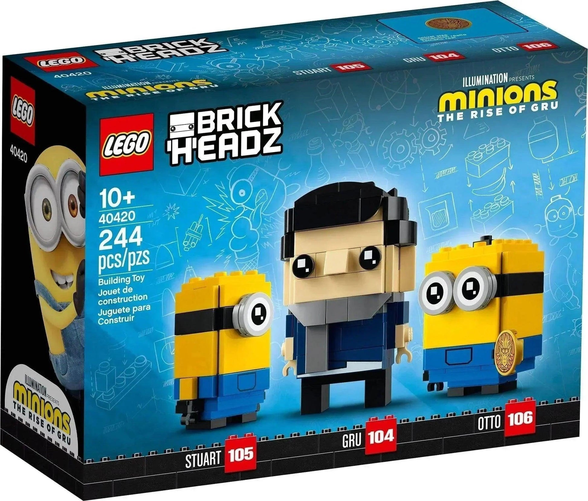 LEGO Minions Gru, Stuart en Otto 40420 Brickheadz LEGO BRICKHEADZ @ 2TTOYS | Official LEGO shop😊🥰 LEGO €. 19.99